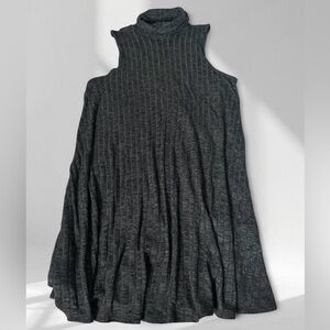 Forever 21 Dark Green Ribbed Turtleneck Dress